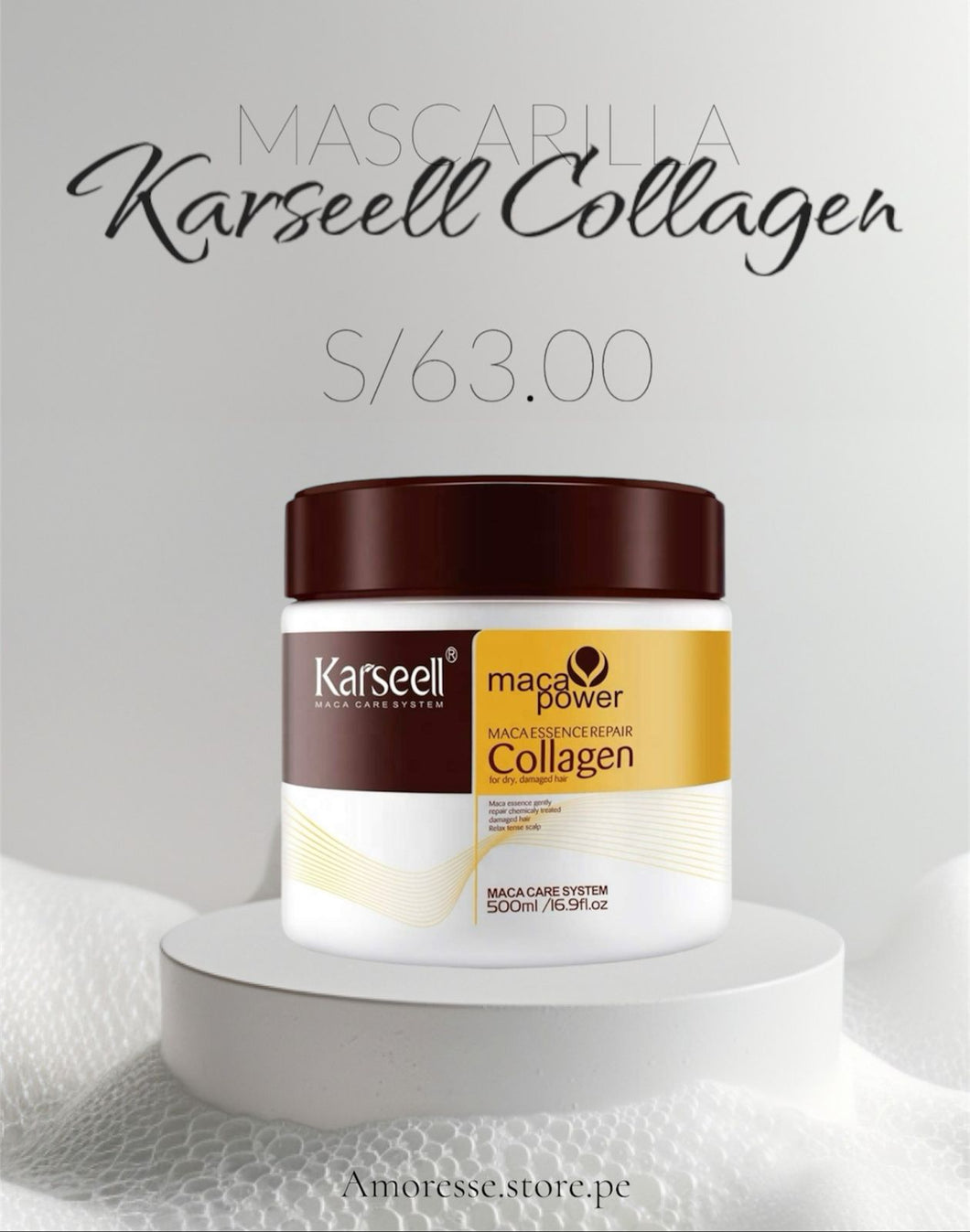 KARSELL COLAGENO -  MASCARILLA QUE REPARA Y REVITALIZA TU CABELLO